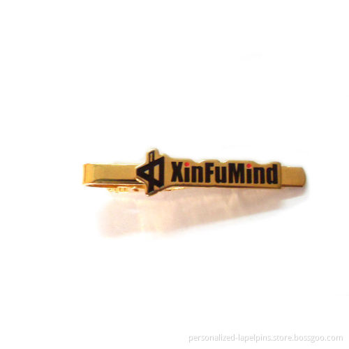 Customized Brass Engraved Logo Cufflinks And Tie Clips Metal , Gold Plated Finish Suitable For Gifts Purposes